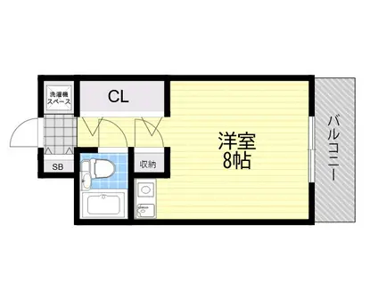 リバーサイド三国(ワンルーム/1階)の間取り写真