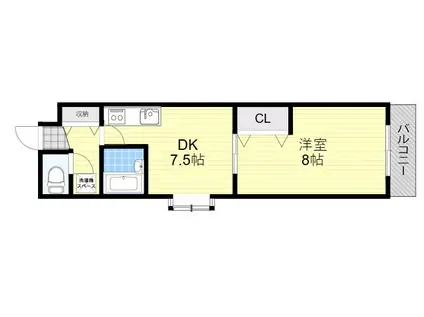 モン・ルシェンテ(1LDK/1階)の間取り写真