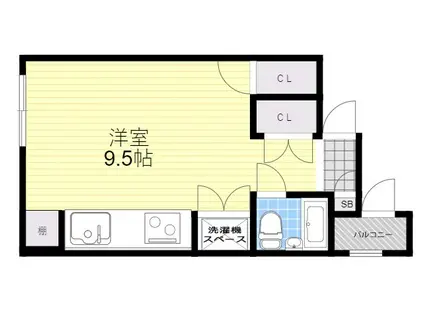 ハーツアベニュー(ワンルーム/4階)の間取り写真