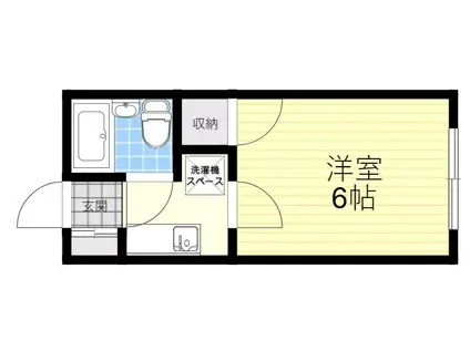 槻木ハイツ(1K/2階)の間取り写真