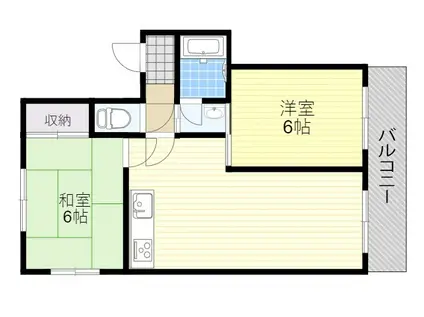 メゾン桜塚(2LDK/1階)の間取り写真