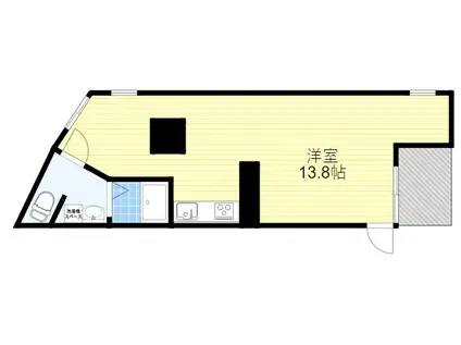 ラークスパー岡町(ワンルーム/3階)の間取り写真