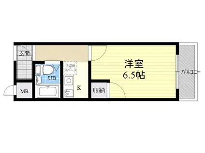 サンハイツ谷川(1K/2階)の間取り写真