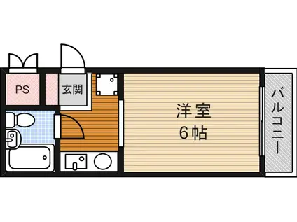 レジデンス桜井(1K/2階)の間取り写真