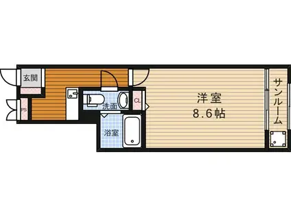 アプリコット(1K/1階)の間取り写真