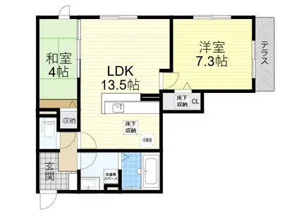 CASA FILANTE VOL2(2LDK/1階)の間取り写真