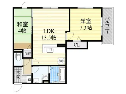 CASA FILANTE VOL2(2LDK/2階)の間取り写真