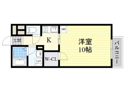 メープルガーデン(1K/1階)の間取り写真