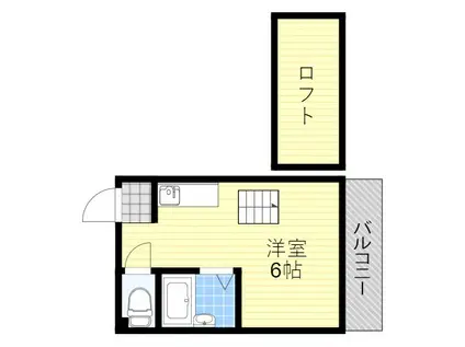 イーズマンション5(ワンルーム/3階)の間取り写真