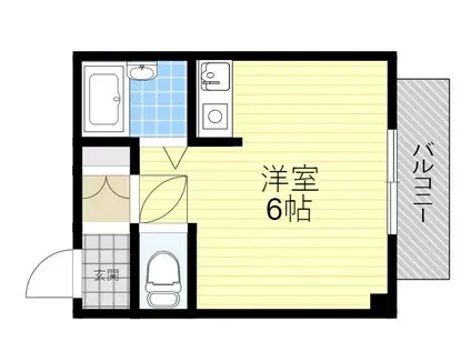 イーズマンション5(ワンルーム/4階)の間取り写真