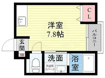 花屋敷日進ビル(1K/2階)の間取り写真