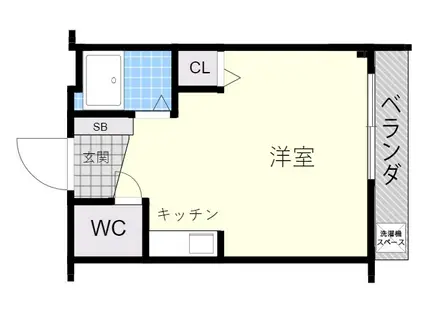 花屋敷日進ビル(ワンルーム/1階)の間取り写真