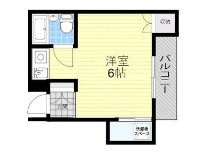 スパジオ箕面(1K/2階)の間取り写真