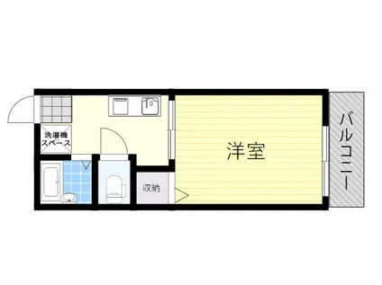 ファーストヒルズ(1K/2階)の間取り写真