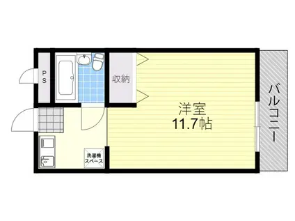 メイプルコートアサクラ(ワンルーム/3階)の間取り写真