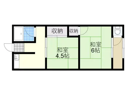 ぴーすアパート(2K/2階)の間取り写真