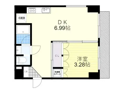 LEGIAN(1DK/3階)の間取り写真