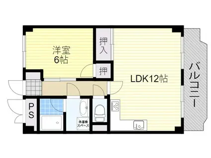 アビタ桜(1LDK/4階)の間取り写真