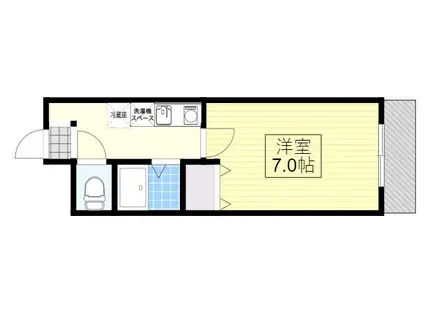 ハイツ岩本(1K/3階)の間取り写真