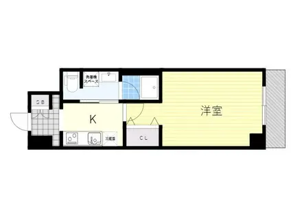 エルプレイス江坂Ⅱ(1K/6階)の間取り写真