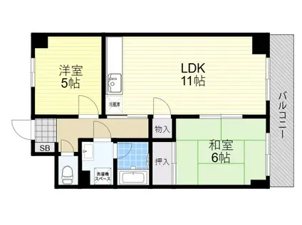 ローゼンガルテン(2LDK/3階)の間取り写真