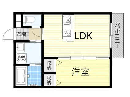 GREENHILL SPRING(1LDK/3階)の間取り写真