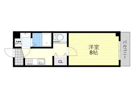 RITZ SQUARE 蘭狭館(1K/1階)の間取り写真