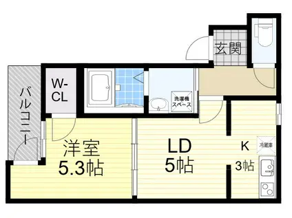フジパレス阪急吹田駅南Ⅲ番館(1LDK/1階)の間取り写真