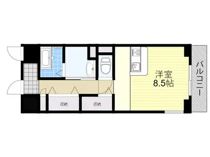 ビスタ江坂東(ワンルーム/5階)の間取り写真