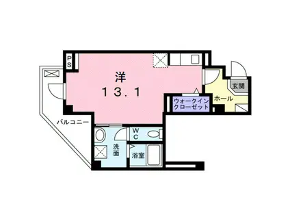 ラフィネ カワニシイケダ(ワンルーム/1階)の間取り写真