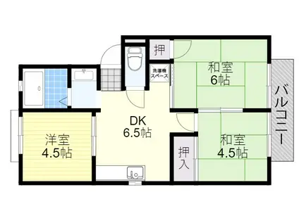パークヴィラ片山(3DK/1階)の間取り写真