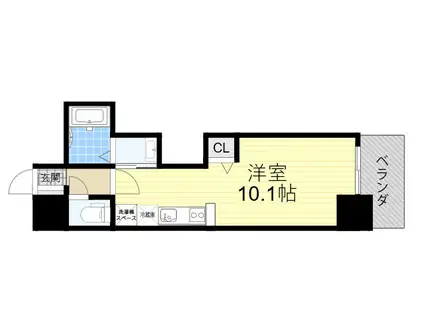 ONLYONE栄本町(ワンルーム/3階)の間取り写真