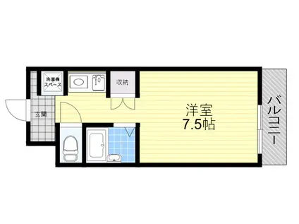 メゾン稲津1(1K/4階)の間取り写真