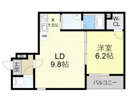サングリーンパレス(1LDK/3階)の間取り写真