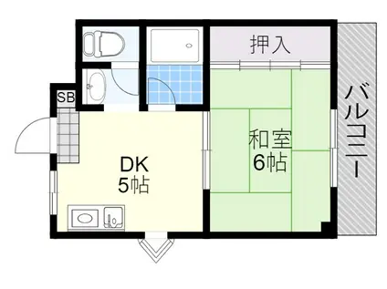 モンピエス-T(1DK/3階)の間取り写真