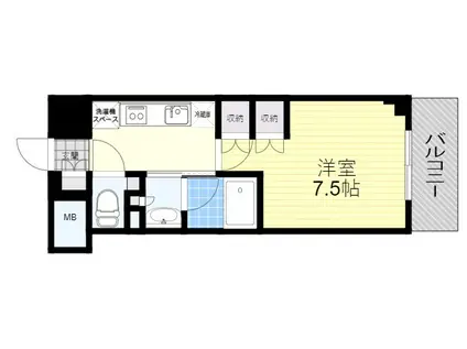 ザ・パークハビオ江坂公園(1K/4階)の間取り写真