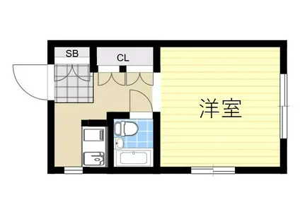 ワールドハーモニー(1K/1階)の間取り写真