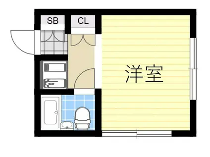 ワールドハーモニー(1K/2階)の間取り写真