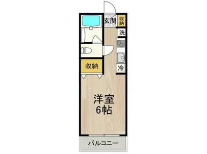 COCORO吹田(ワンルーム/1階)の間取り写真