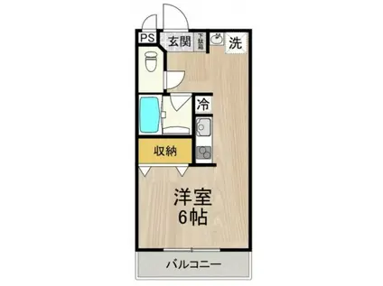 COCORO吹田(ワンルーム/2階)の間取り写真