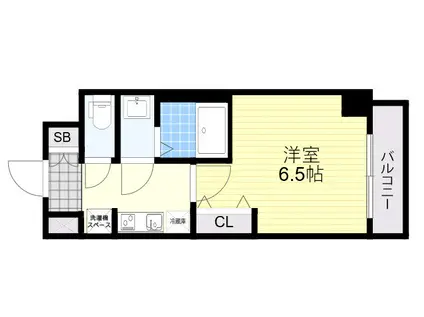 アルティザ江坂(1K/2階)の間取り写真