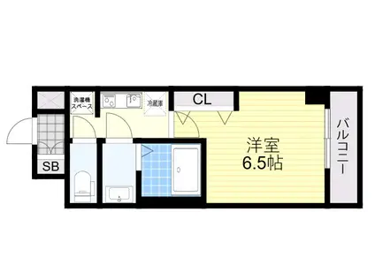 アルティザ江坂(1K/2階)の間取り写真