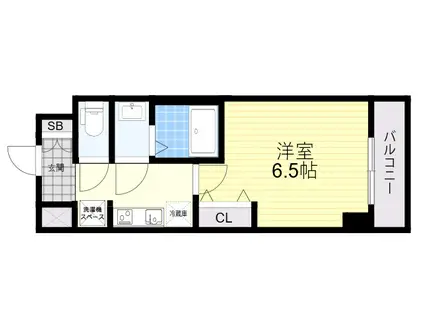 アルティザ江坂(1K/8階)の間取り写真