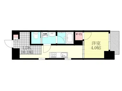 REーBE東三国(1LDK/7階)の間取り写真