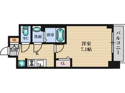 プレサンス新大阪ストリーム(1K/12階)の間取り写真