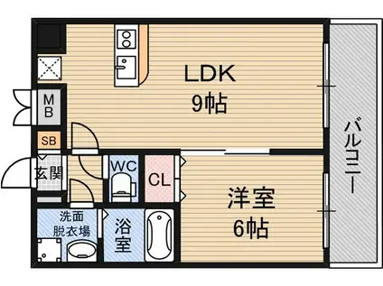 CITY SPIRE十三東(1LDK/7階)の間取り写真