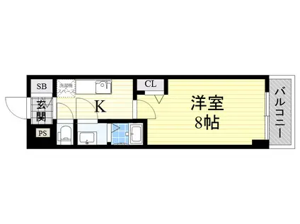 PHOENIX新大阪(1K/10階)の間取り写真