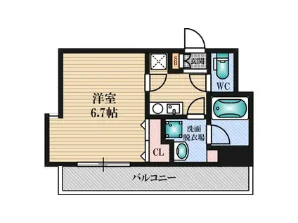 U RESIDENCE新大阪(1K/4階)の間取り写真