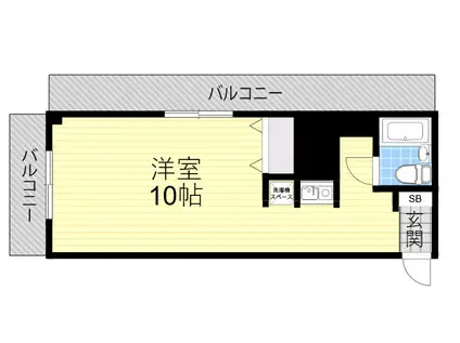 藤和シティーコープ新大阪(ワンルーム/4階)の間取り写真