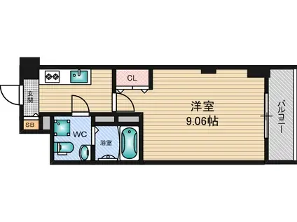 セレニテ新大阪弐番館(1K/5階)の間取り写真